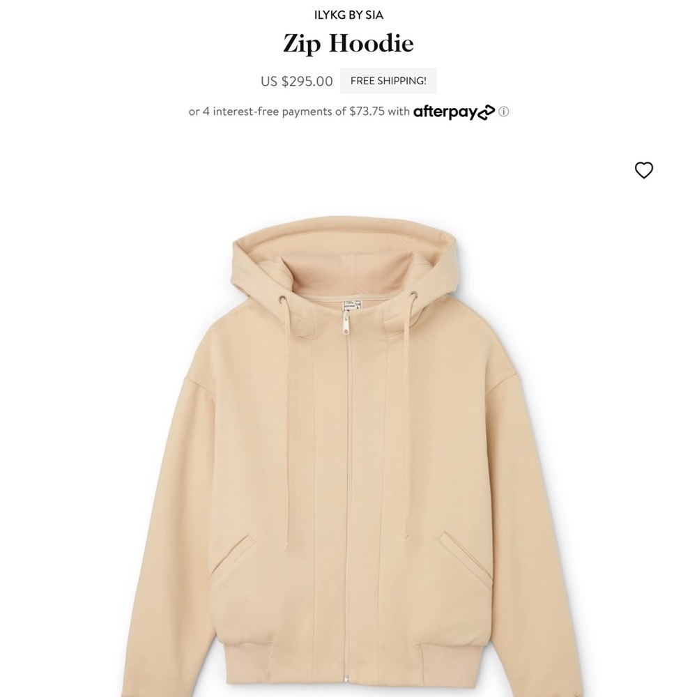 ILYKG by Sia Zip Hoodie
